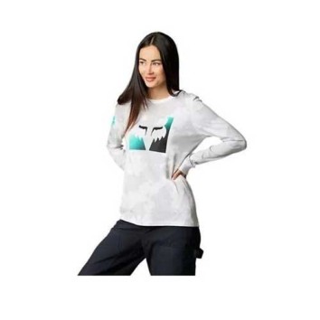 FOX DETONATE LS TEE [WHT/GRY]