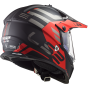 LS2 MX436 PIONEER EVO ADVENTURER MATT BLACK RED