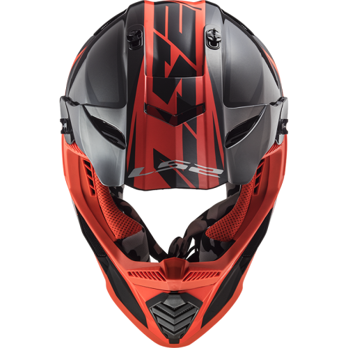 LS2 MX437 FAST EVO ROAR MATT BLACK RED